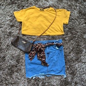 High Waist Denim Skirt